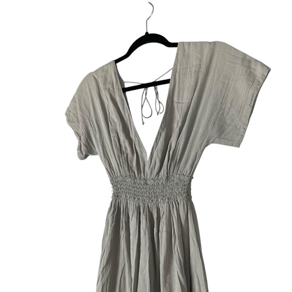 L*Space Smith Gauze V-Neck Cover-Up Tunic Dress Light Sage Green Size XS - Picture 7 of 10